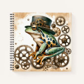 Steampunk Frog & Gears Spiraal Notitieboek (Voorkant)