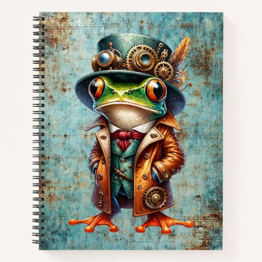 Steampunk Frog Notitieboek (Voorkant)