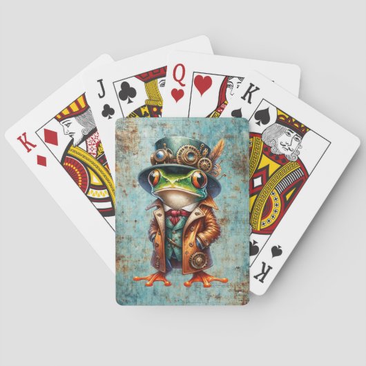 Steampunk Frog Pokerkaarten (Achterkant)