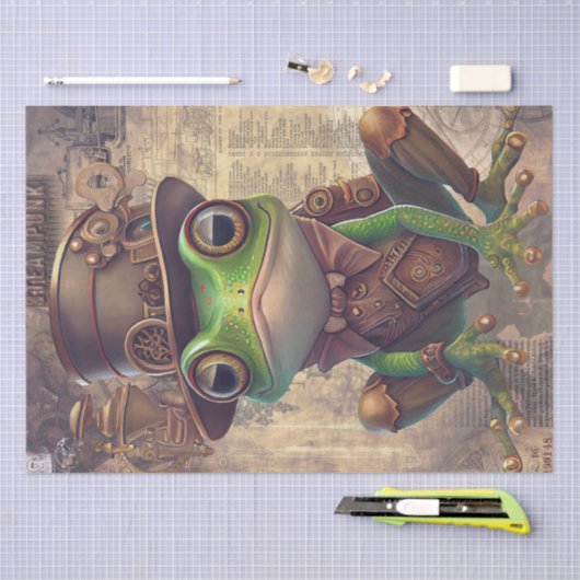 Steampunk Frog Tissuepapier (Craft)