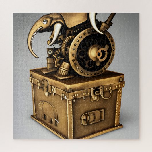 Steampunk Ganesh Elephant Timetravel Device Legpuzzel (Verticaal)