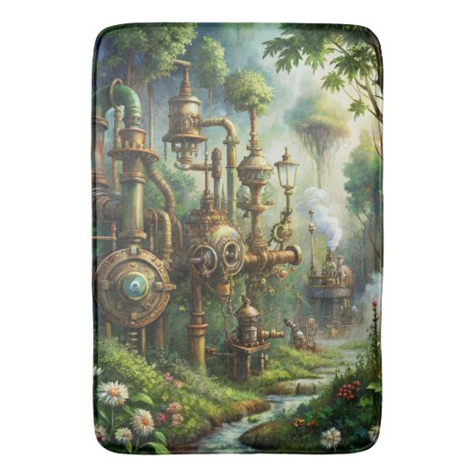Steampunk Garden Bath Mat (Voorkant Verticaal)