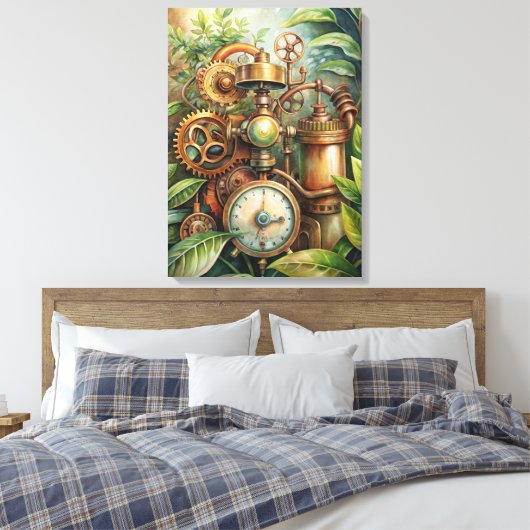 Steampunk Garden Canvas Art (Insitu (Slaapkamer))