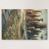 Steampunk Garden City Fantasy City Legpuzzel (Horizontaal)