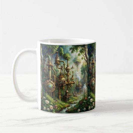 Steampunk Garden Coffee Mok (Links)