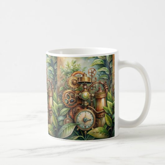 Steampunk Garden Coffee Mok (Rechts)