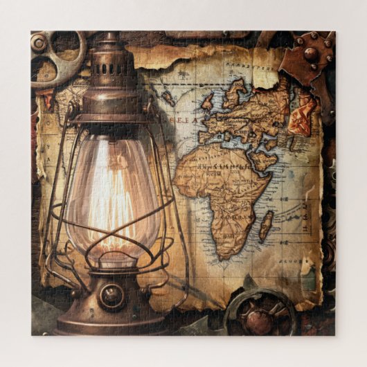 Steampunk gas licht puzzel (Verticaal)