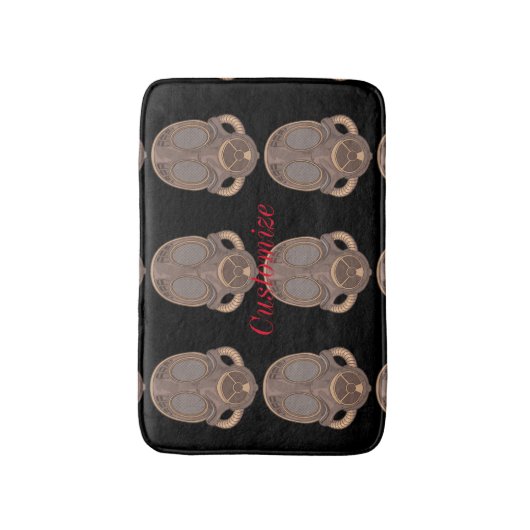 Steampunk Gas Mask Thunder_Cove Badmat (Voorkant Verticaal)