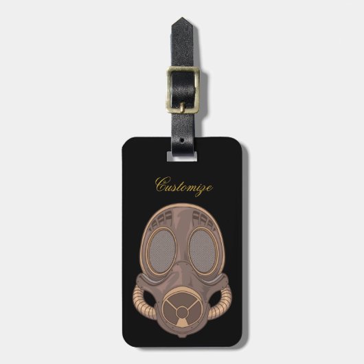 Steampunk Gas Mask Thunder_Cove Bagagelabel (Voorkant verticaal)