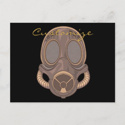 Steampunk Gas Mask Thunder_Cove Briefkaart (Voorkant)