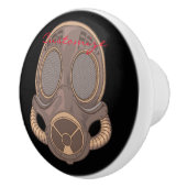 Steampunk Gas Mask Thunder_Cove Keramische Knop (Rechts)