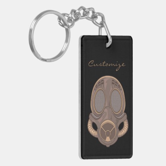 Steampunk Gas Mask Thunder_Cove Sleutelhanger (Voorkant Links)