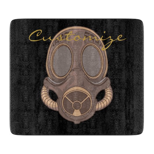 Steampunk Gas Mask Thunder_Cove Snijplank (Voorkant)
