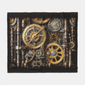 Steampunk Gear en Lever Engine Fleece Deken (Voorkant (Horizontaal))