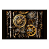 Steampunk Gear en Lever Engine Perfect Poster (Voorkant)