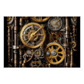 Steampunk Gear en Lever Engine Perfect Poster (Voorkant)