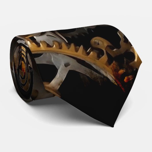 Steampunk Gear en Lever Engine Stropdas (Opgerold)