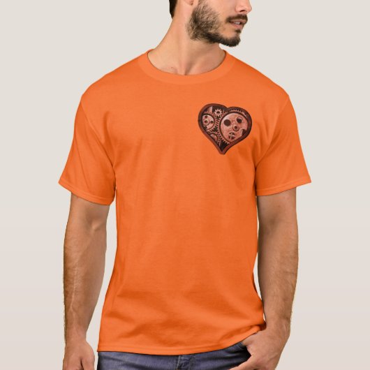 Steampunk Gear Heart T-shirt (Voorkant)