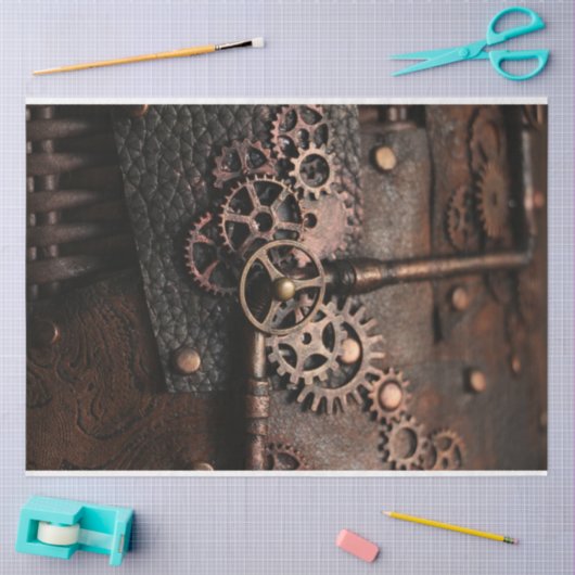 Steampunk Gears 2 ontkoppeld 20x30 Tissuepapier (Craft)
