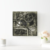 SteamPunk Gears Acrylwandklok Vierkante Klok (Huis)