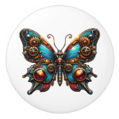 Steampunk Gears and Butterfly  Keramische Knop (Voorkant)