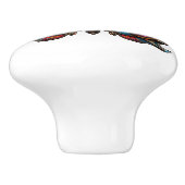 Steampunk Gears and Butterfly  Keramische Knop (Zijkant)