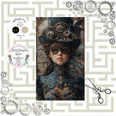 Steampunk Gears Blauwgroen Meisje Decoupage Tissuepapier