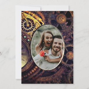 Steampunk  Gears Butterfly Foto toevoegen Kaart