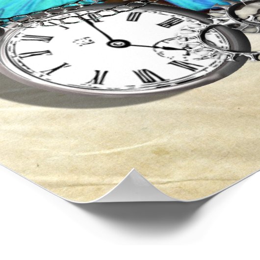 Steampunk Gears Butterfly Poster (Hoek)