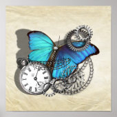 Steampunk Gears Butterfly Poster (Voorkant)