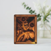 Steampunk Gears Clockwork-Briefkaarten Briefkaart (Staand voorkant)