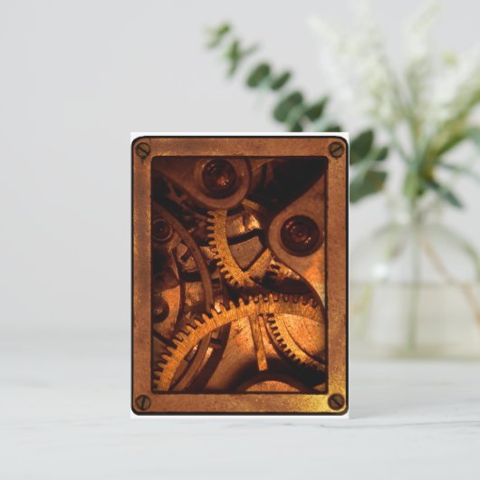 Steampunk Gears Clockwork-Briefkaarten Briefkaart (Staand voorkant)