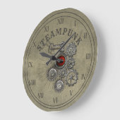 Steampunk Gears Clockwork Graphic  Grote Klok (Hoek)