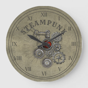 Steampunk Gears Clockwork Graphic  Grote Klok