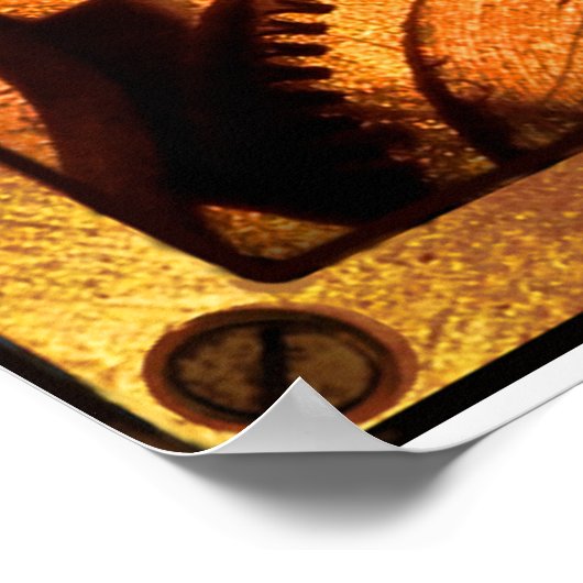 Steampunk Gears Clockwork Poster (Hoek)