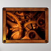 Steampunk Gears Clockwork Poster (Voorkant)