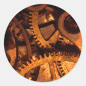 Steampunk Gears Clockwork Sticker (Voorkant)