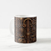Steampunk Gears Coffee Mok (Voorkant links)