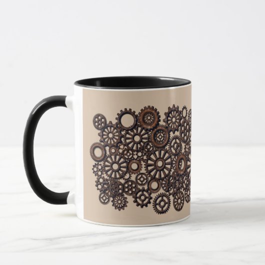 STEAMPUNK GEARS COFFEE MOK (Links)