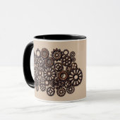 STEAMPUNK GEARS COFFEE MOK (Voorkant links)