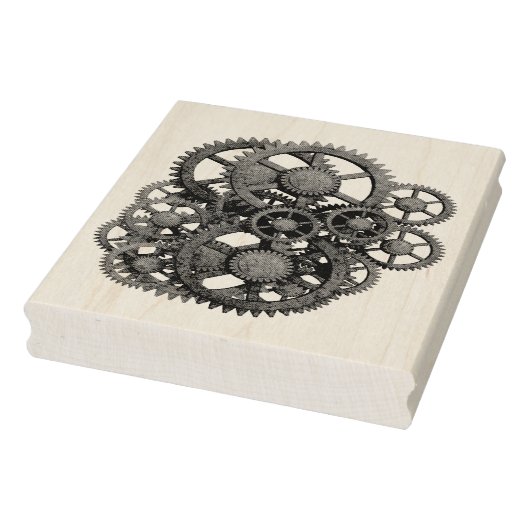 Steampunk Gears  Collage Rubber Art Stempel (Stempel)