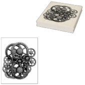Steampunk Gears  Collage Rubber Art Stempel (Gestempeld)