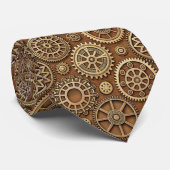 Steampunk Gears Custom Necktie Tie Stropdas (Opgerold)