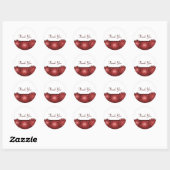 Steampunk Gears Dank je Stickers, Red Ronde Sticker (Vel)