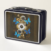 Steampunk Gears en Blue Butterflies (Achterkant)