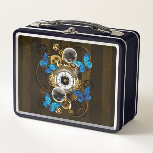 Steampunk Gears en Blue Butterflies (Voorkant)