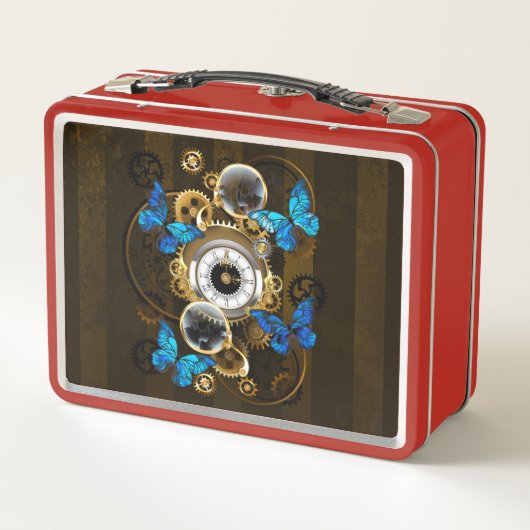 Steampunk Gears en Blue Butterflies (Achterkant)