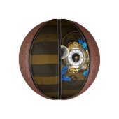 Steampunk Gears en Blue Butterflies Basketbal (Verticaal)