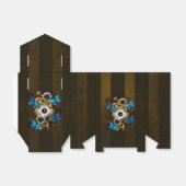 Steampunk Gears en Blue Butterflies Bedankdoosjes (Uitgevouwen)