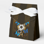 Steampunk Gears en Blue Butterflies Bedankdoosjes (Voorkant Zijde)